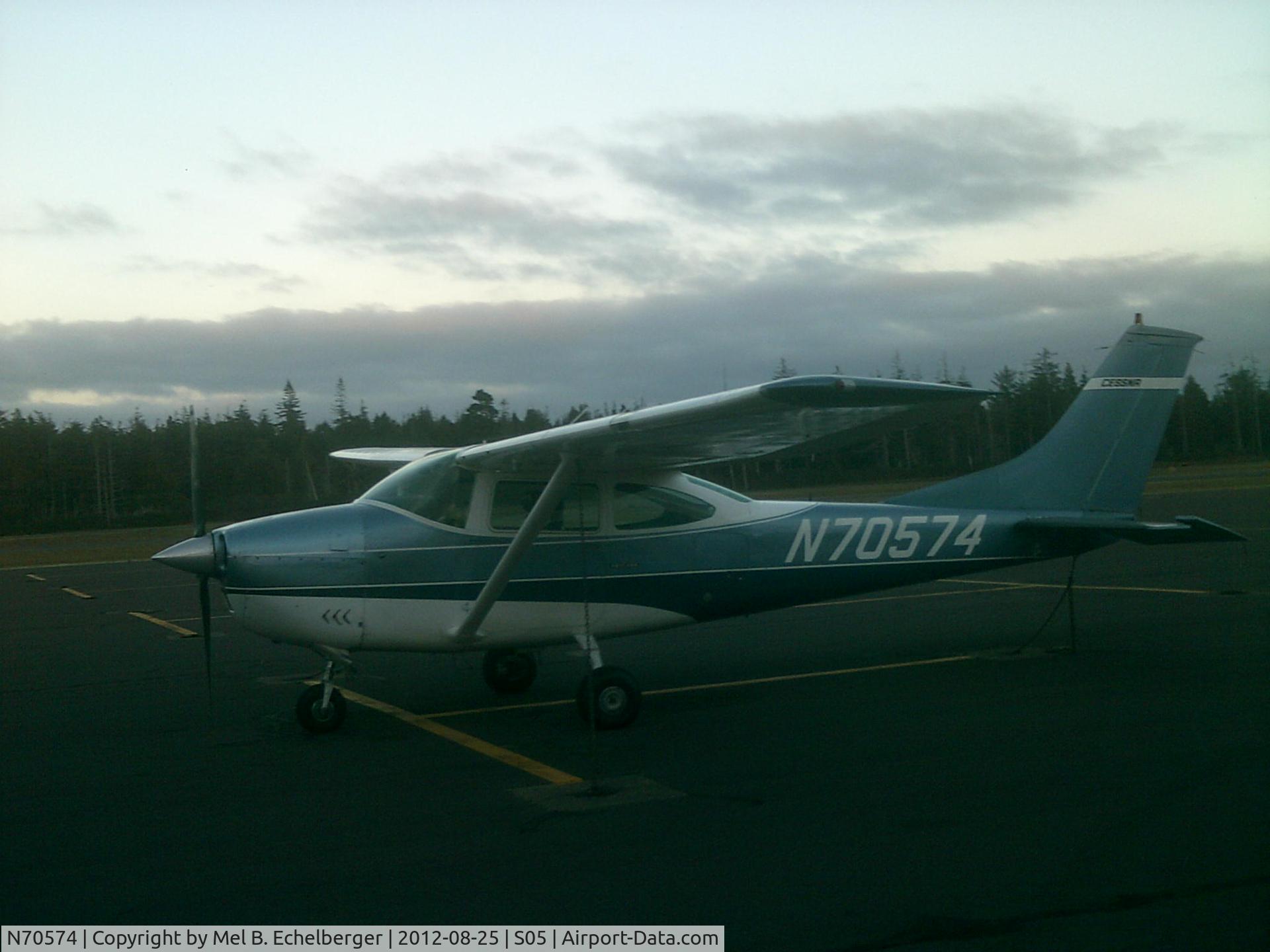 N70574, 1968 Cessna 182M Skylane C/N 18259310, At Bandon Oregon to fuel our AC.
