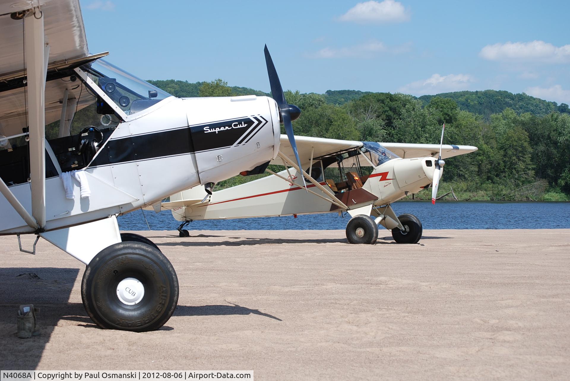 N4068A, 1952 Piper L-18C Super Cub C/N 18-2121, Just another cool shot on the sand bar on the Wisconsin river