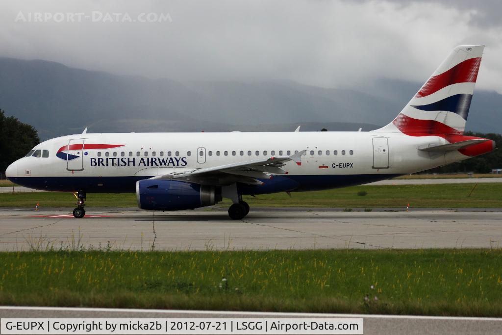 G-EUPX, 2001 Airbus A319-131 C/N 1445, Taxiing. Scrapped in september 2019.
