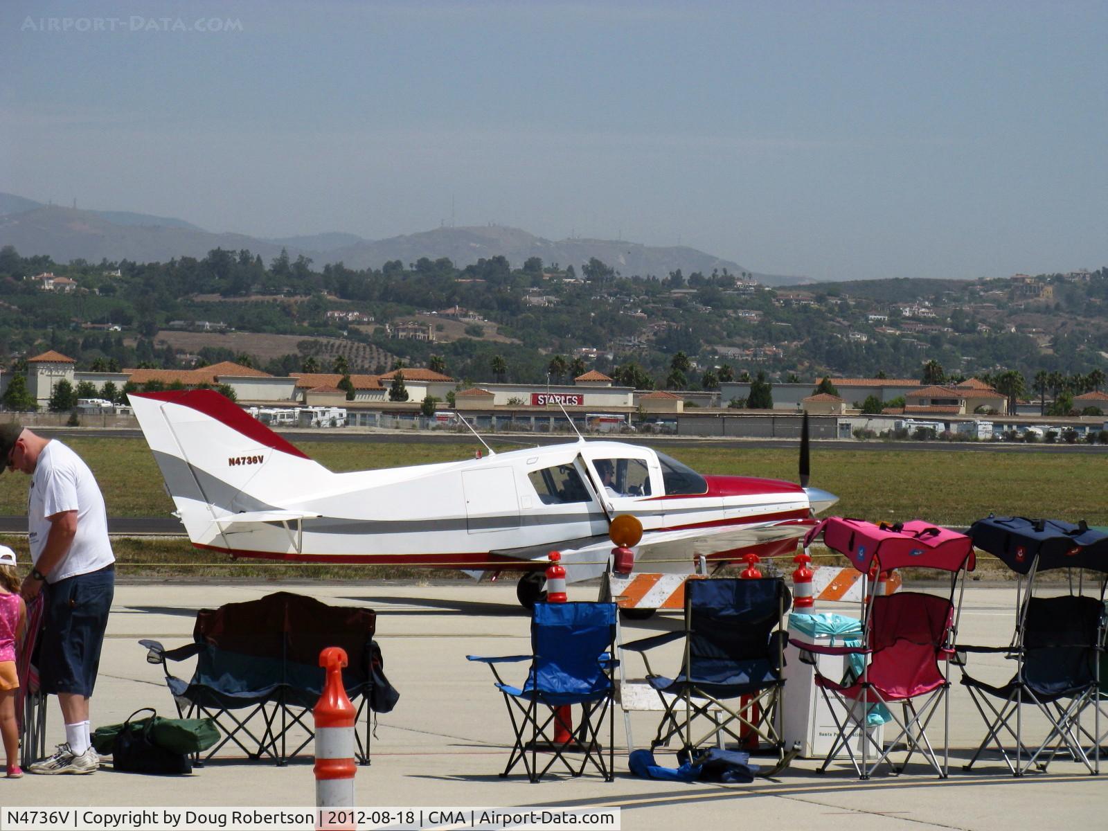 N4736V, 1967 Bellanca 17-30 C/N 30067, 1967 Bellanca 17-30 VIKING, Continental IO-520 300/285 Hp, 3-blade prop, taxi past airshow crowd