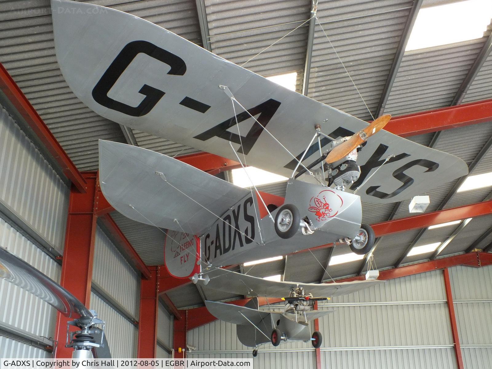 G-ADXS, 1935 Mignet HM.14 Pou-du-Ciel C/N CLS1, The Real Aeroplane Club's Summer Madness Fly-In, Breighton