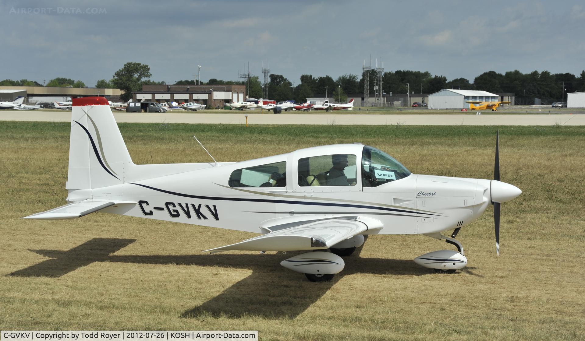 C-GVKV, 1978 American Aviation AA-5A Traveler C/N AA5A-0784, Taxiing for departure at Airventure 2012