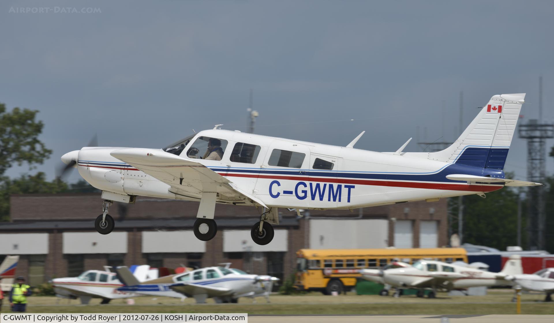 C-GWMT, 1976 Piper PA-32R-300 Cherokee Lance C/N 32R-7680100, Departing Airventure on rwy 27