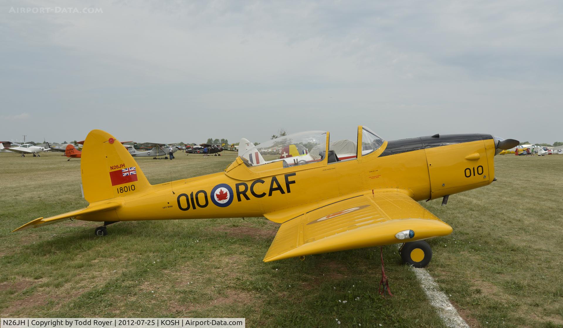 N26JH, 1953 De Havilland DHC-1 Chipmunk 22 C/N C1/0887, Airventure 2012