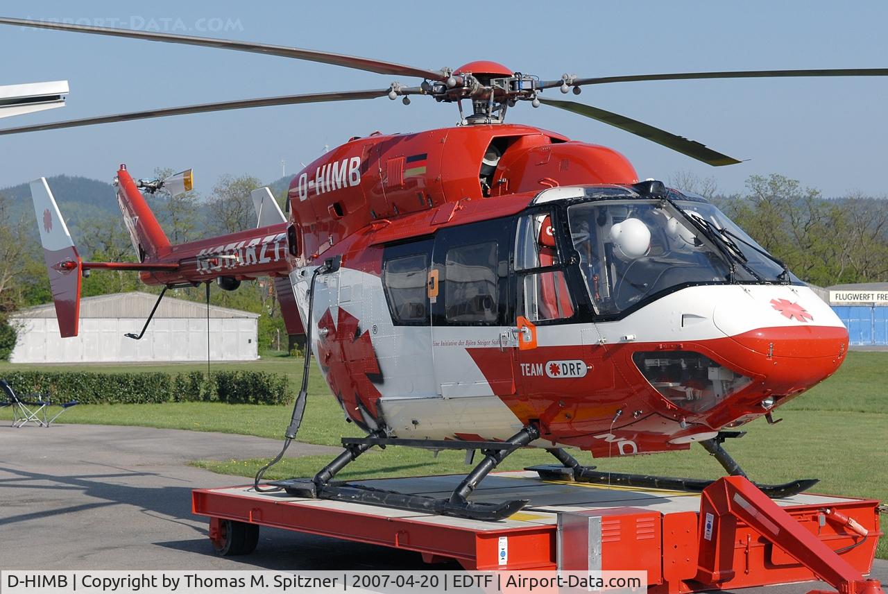 D-HIMB, Eurocopter-Kawasaki BK-117B-2 C/N 7185, DRF D-HIMB awaiting it's next rescue service at it's oparating base at QFB airfield
