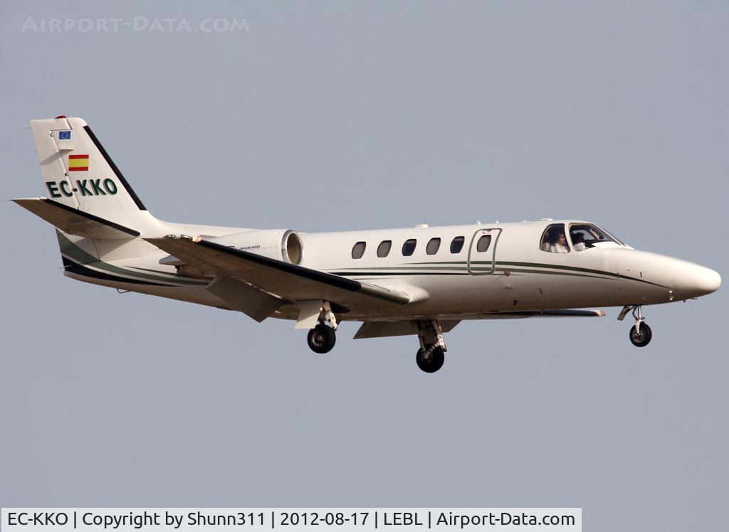 EC-KKO, 2001 Cessna 550 Citation Bravo C/N 550-0992, Landing rwy 25R