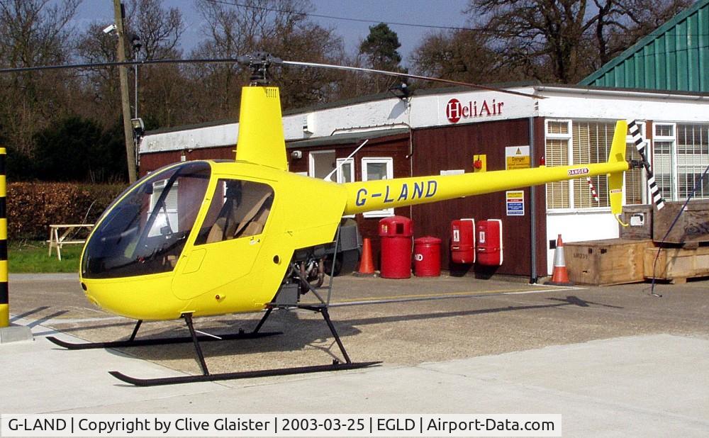 G-LAND, 1987 Robinson R22 Beta C/N 0639, Ex: G-LAND > ES-HPK in April 2003 - Originally owned to, Charter Group plc in April 1987 and owned to Heli-Air Ltd since March 2003 as G-LAND.