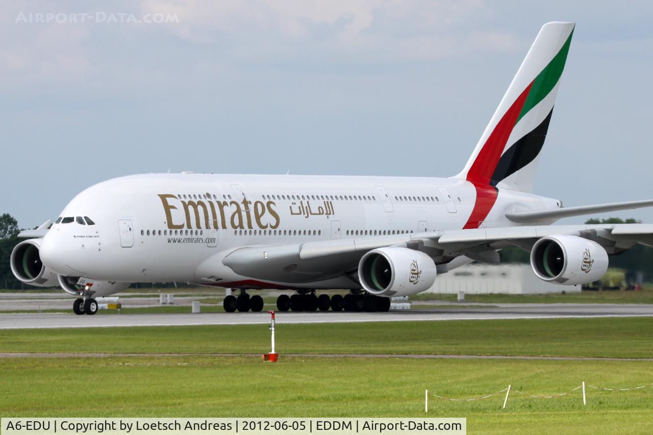 A6-EDU, 2011 Airbus A380-861 C/N 098, UAE50 to Dubai
