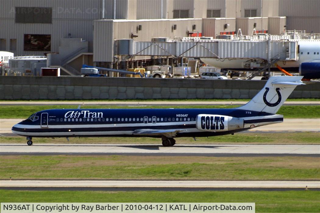 N936AT, 1999 Boeing 717-200 C/N 55058, Boeing 717-2BD [55038] (AirTran Airways) Atlanta-Hartsfield~N 12/04/2010