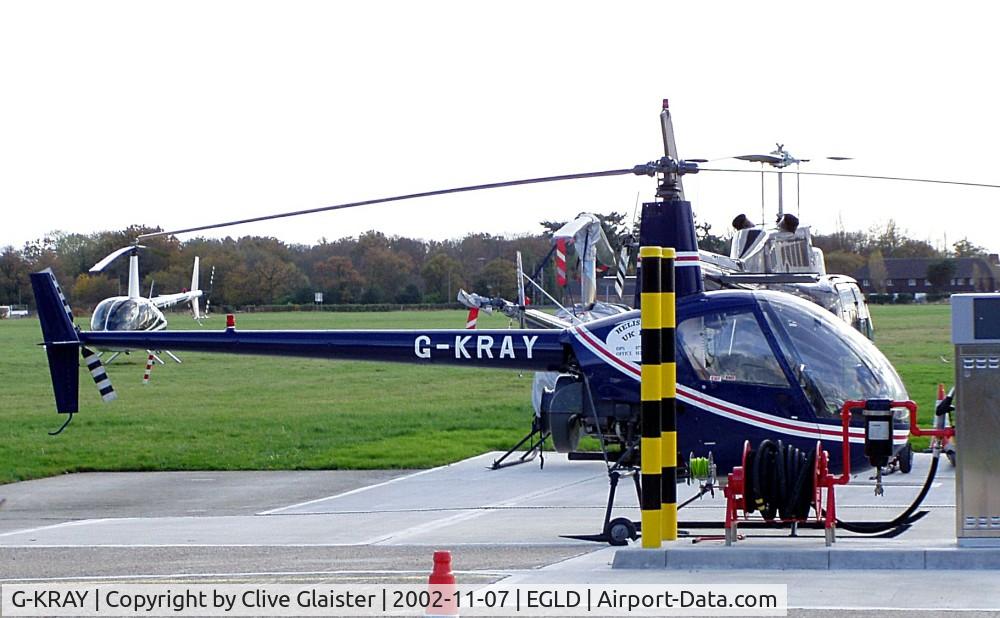 G-KRAY, 1982 Robinson R22 C/N 0266, Ex: N90763 > N100GV > N712BH > G-BOBO > EI-CEF > G-KRAY > I-**** in March 2004 - Originally in private hands in December 1987 as G-BOBO, owned to, Santail Ltd in November 1991 as EI-CEF and currently with, Helisport since 2001 as G-KRAY.