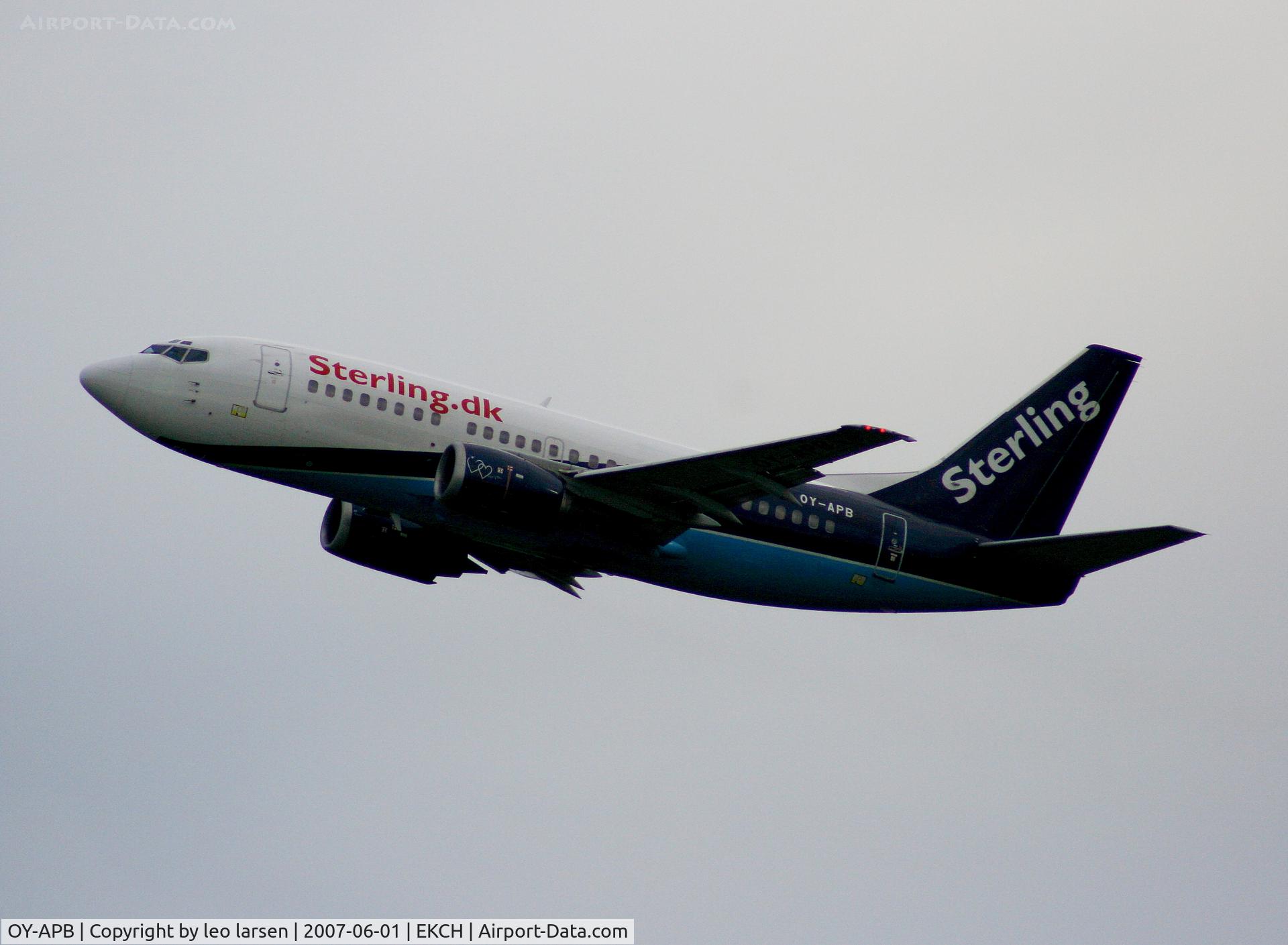 OY-APB, 1996 Boeing 737-5L9 C/N 28084, Copenhagen Kastrup 1.6.07