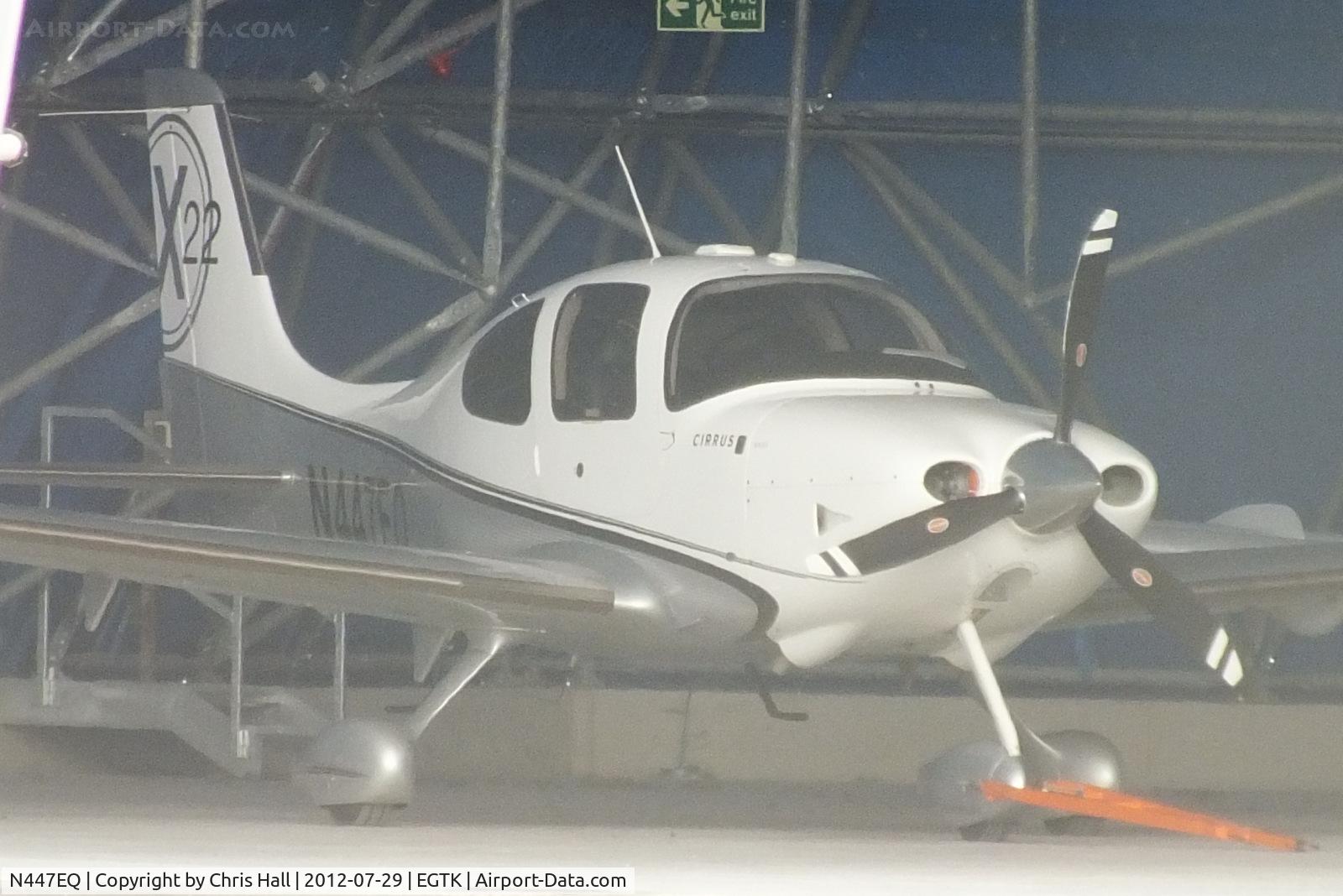 N447EQ, Cirrus SR22X C/N 3415, based at Oxford
