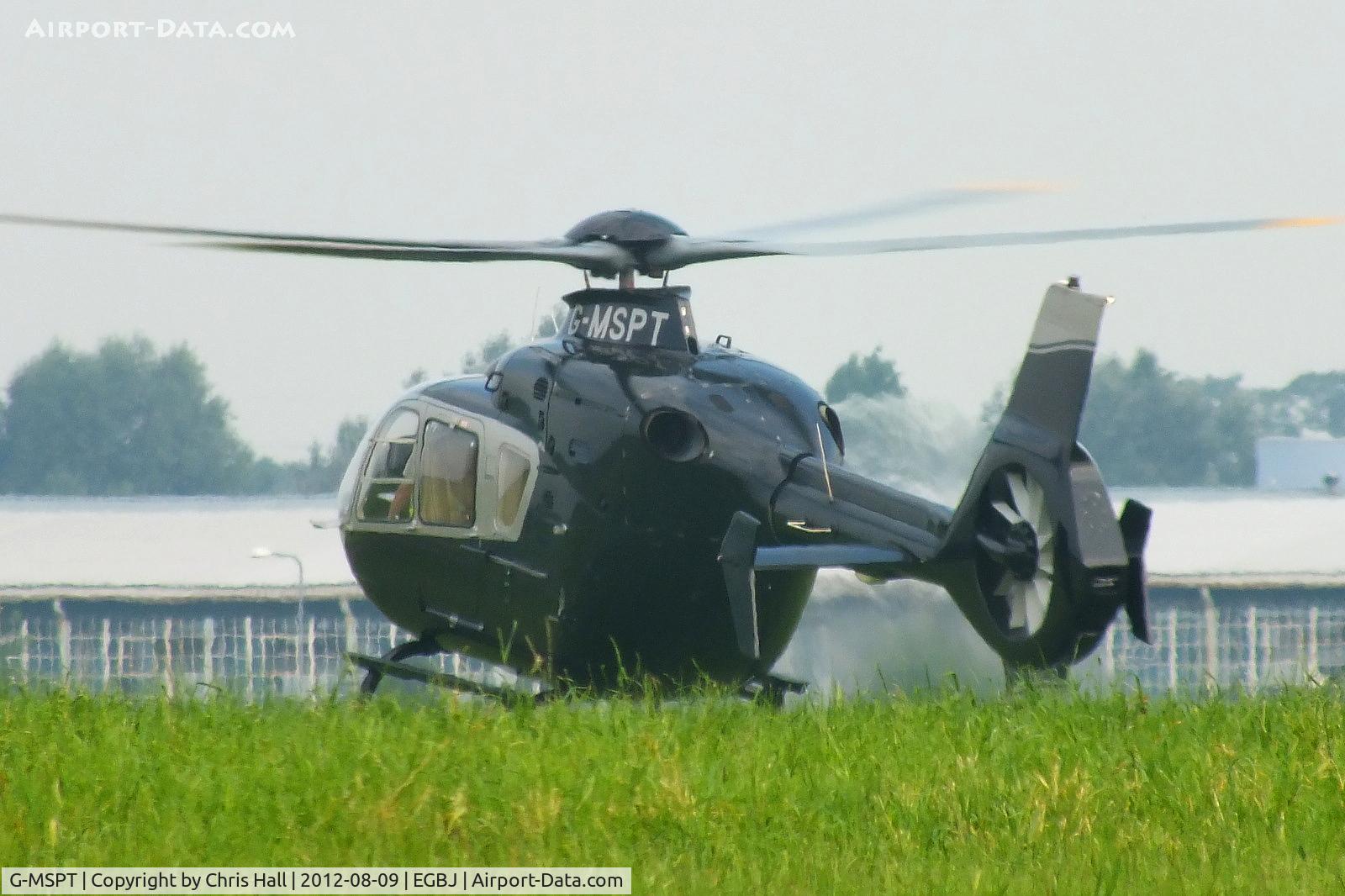 G-MSPT, 2004 Eurocopter EC-135T-2 C/N 0361, operated by M-Sport Ltd who operate Ford's World Rally programme