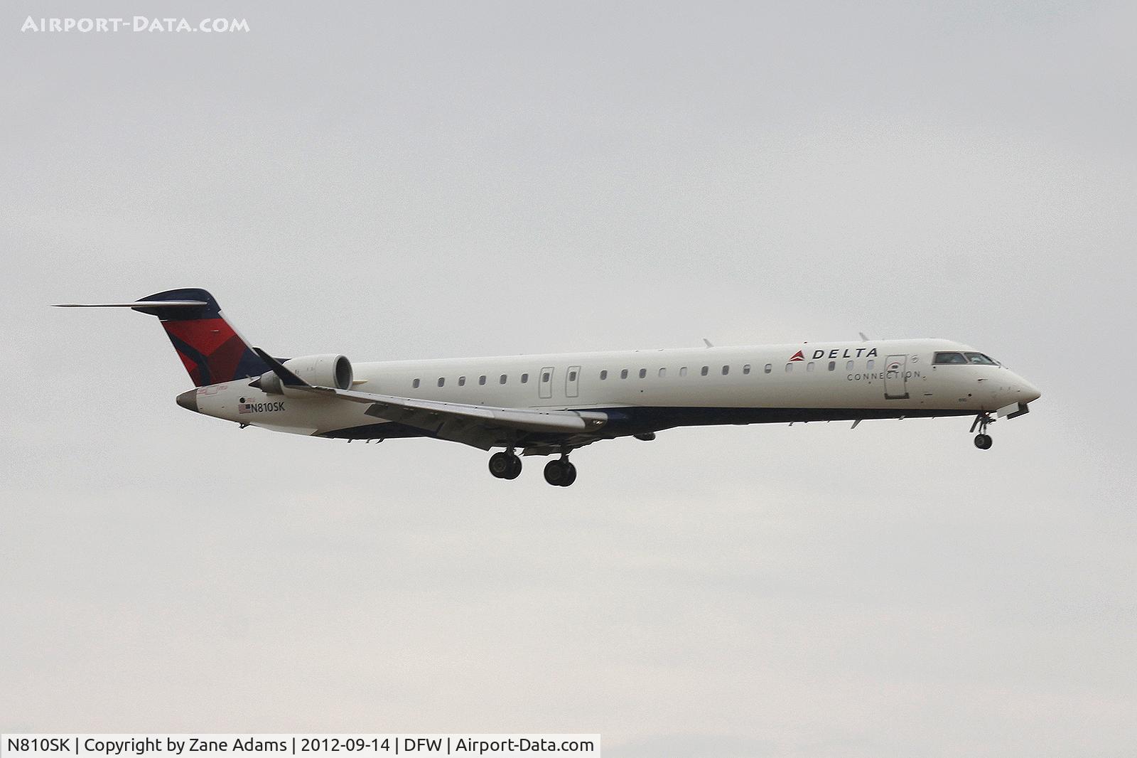N810SK, 2006 Bombardier CRJ-900ER (CL-600-2D24) C/N 15093, Delta Airlines landing at DFW Airport