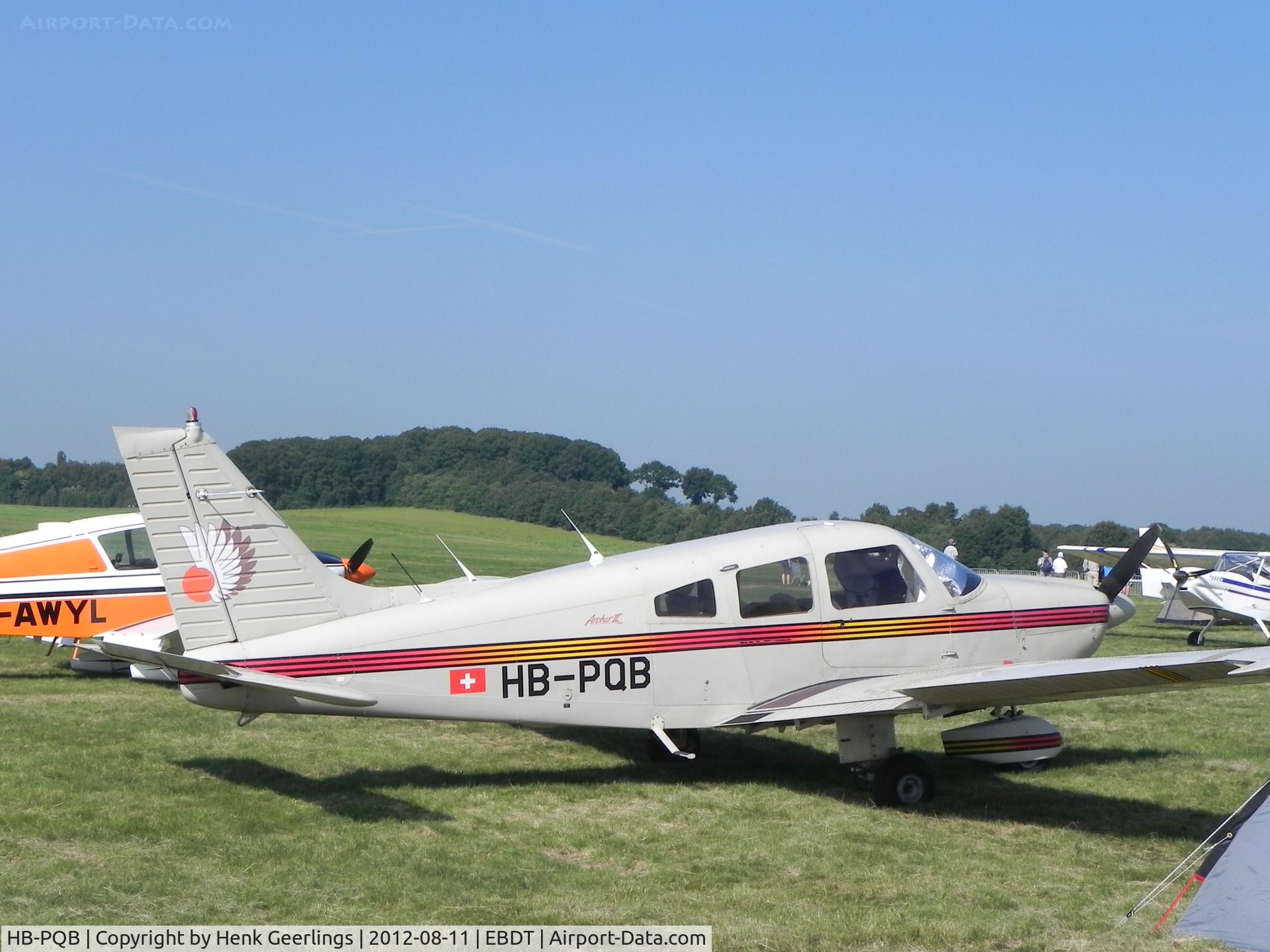 HB-PQB, Piper PA-18-28-181 Archer II C/N 2890073, Oldtimer Fly In , Schaffen Diest - Belgium , August 2012