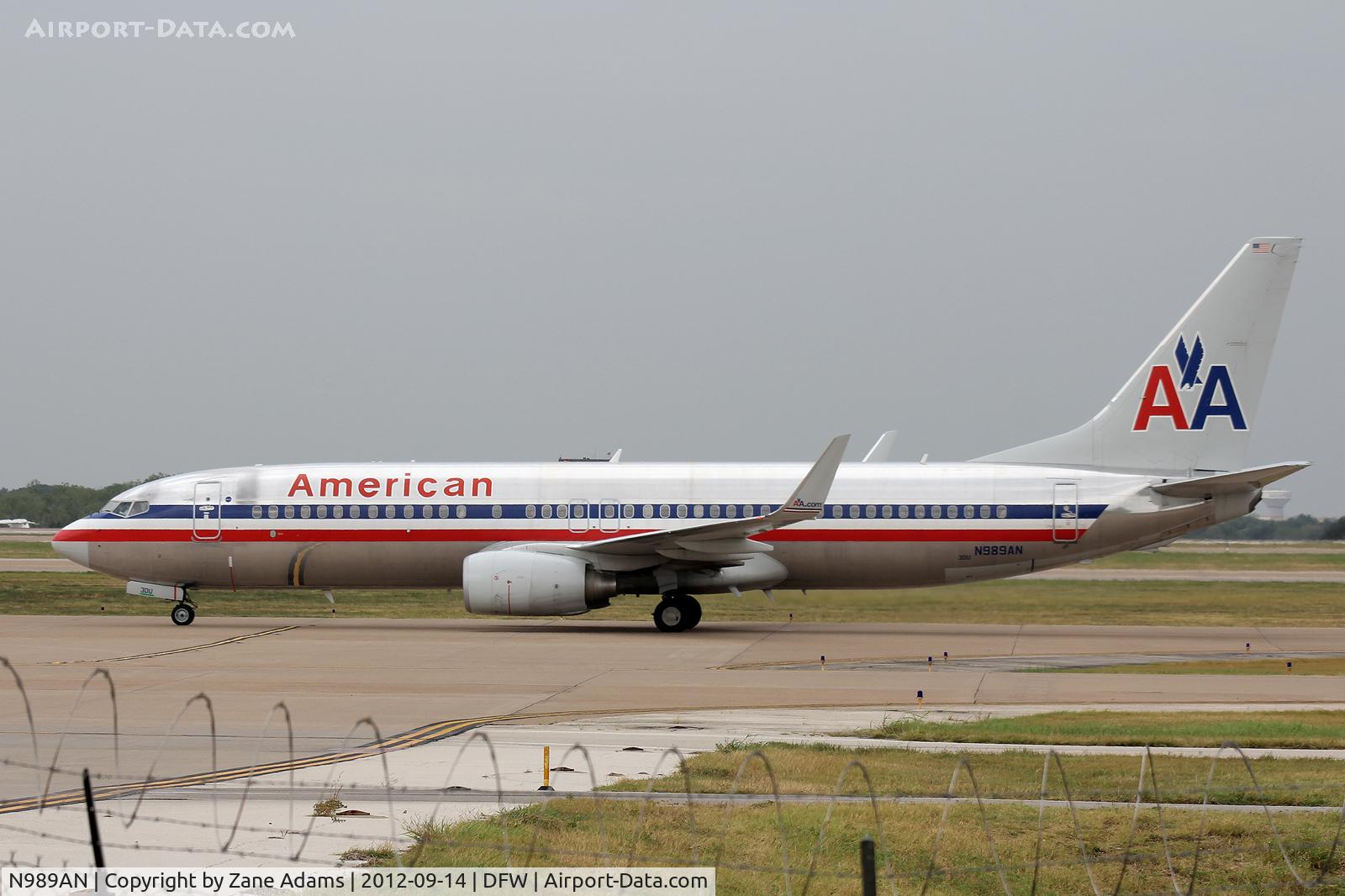 N989AN, 2009 Boeing 737-823 C/N 33205, American Airlines at DFW Airport