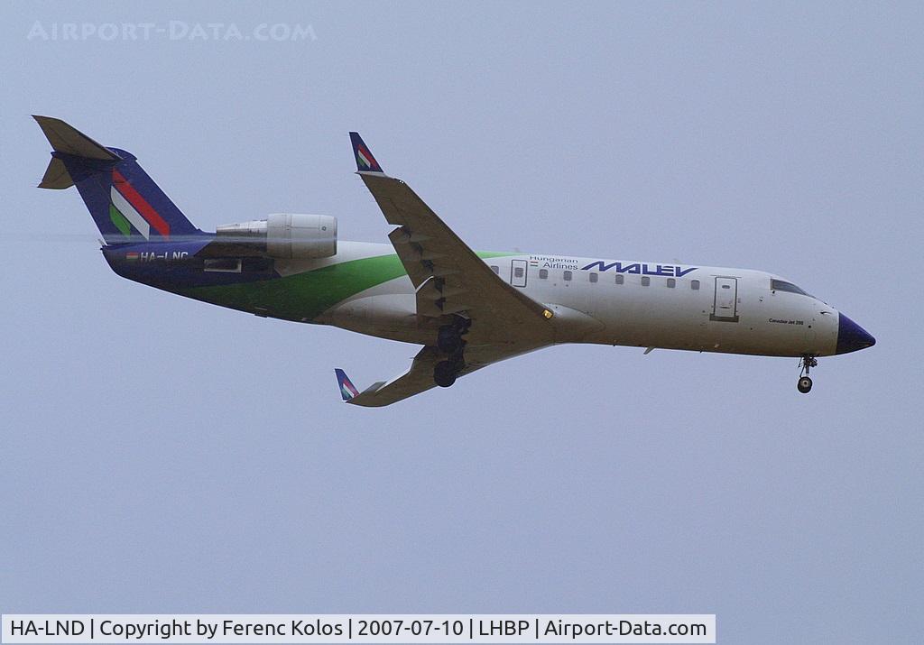 HA-LND, 2003 Bombardier CRJ-200ER (CL-600-2B19) C/N 7807, Ferihegy