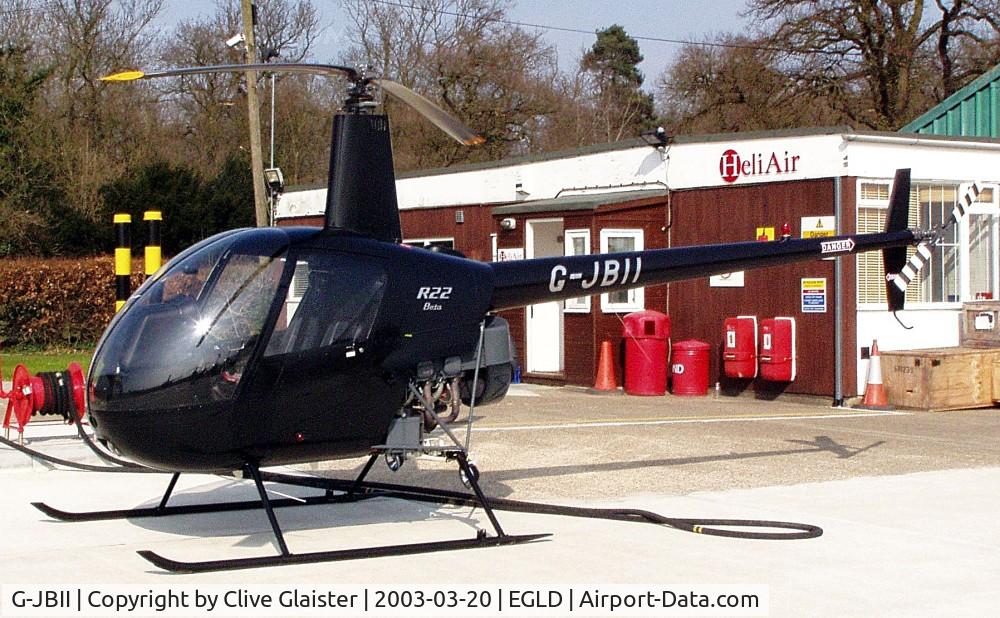 G-JBII, 1990 Robinson R22 Beta C/N 1368, Ex: N4014G > SE-HVX > G-BXLA > G-JBII - Originally owned to, Bristow Helicopters Ltd in August 1997 as G-BXLA. Owned to, Jet Black 11 Ltd in March 2003 as G-JBII.