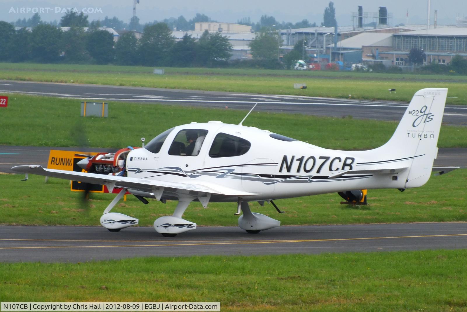 N107CB, 2008 Cirrus SR22 G3 GTS Turbo C/N 3244, performing ground engine runs