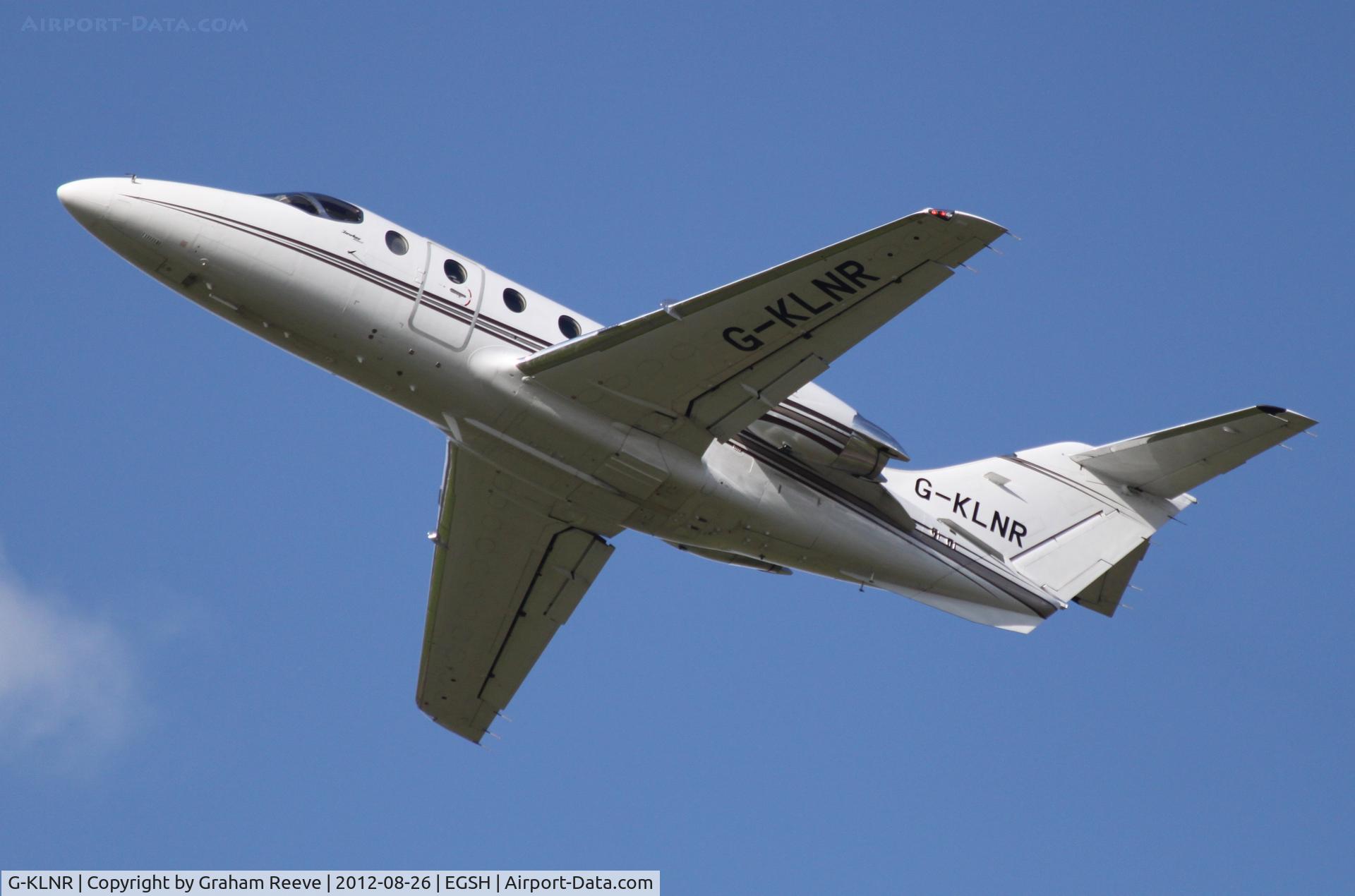 G-KLNR, 2009 Raytheon Hawker 400XP C/N RK-552, Just taken off.