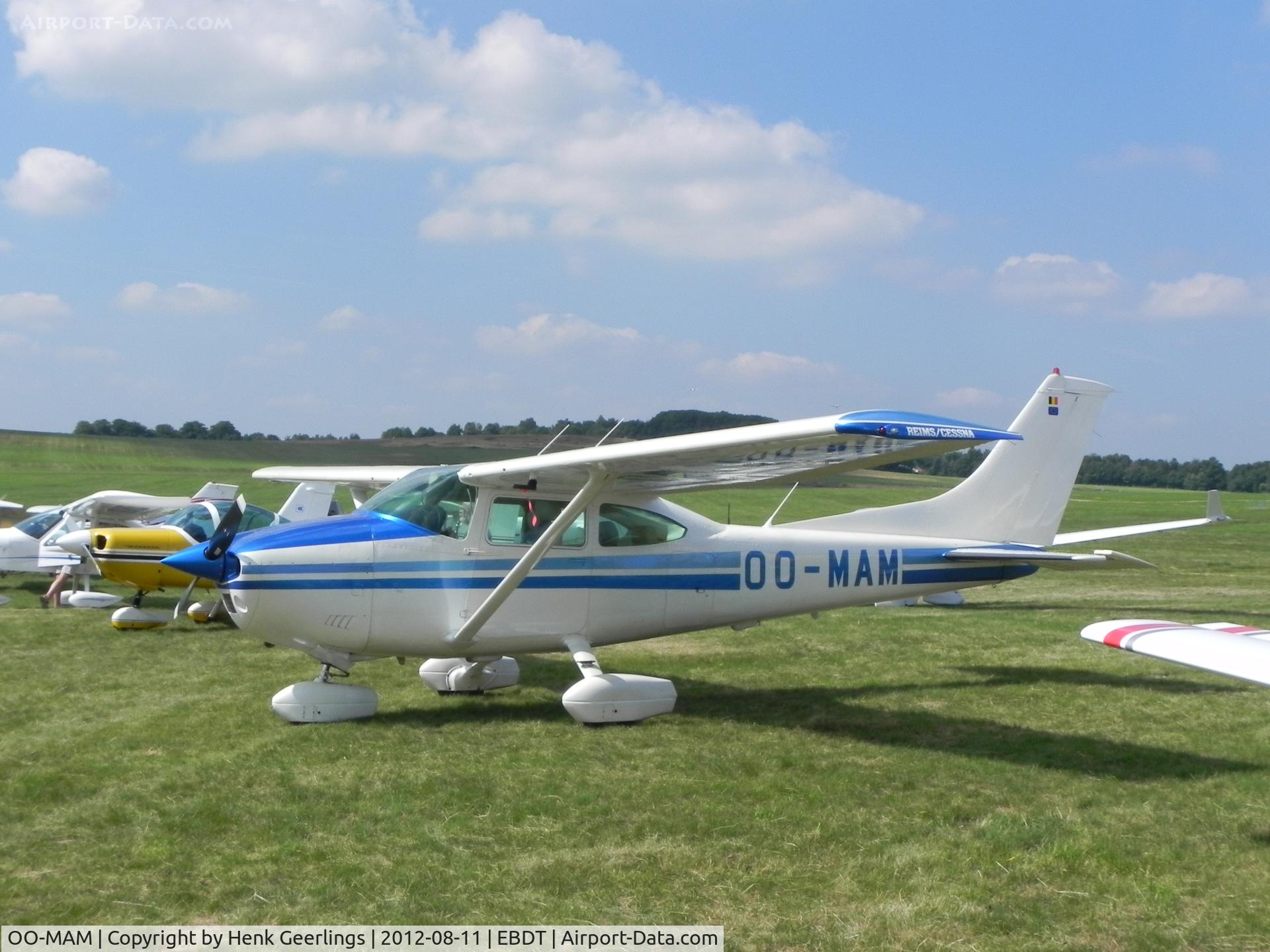 OO-MAM, 1980 Reims F182Q C/N 0144, Oldtimer Fly In Schaffen Diest , Belgium