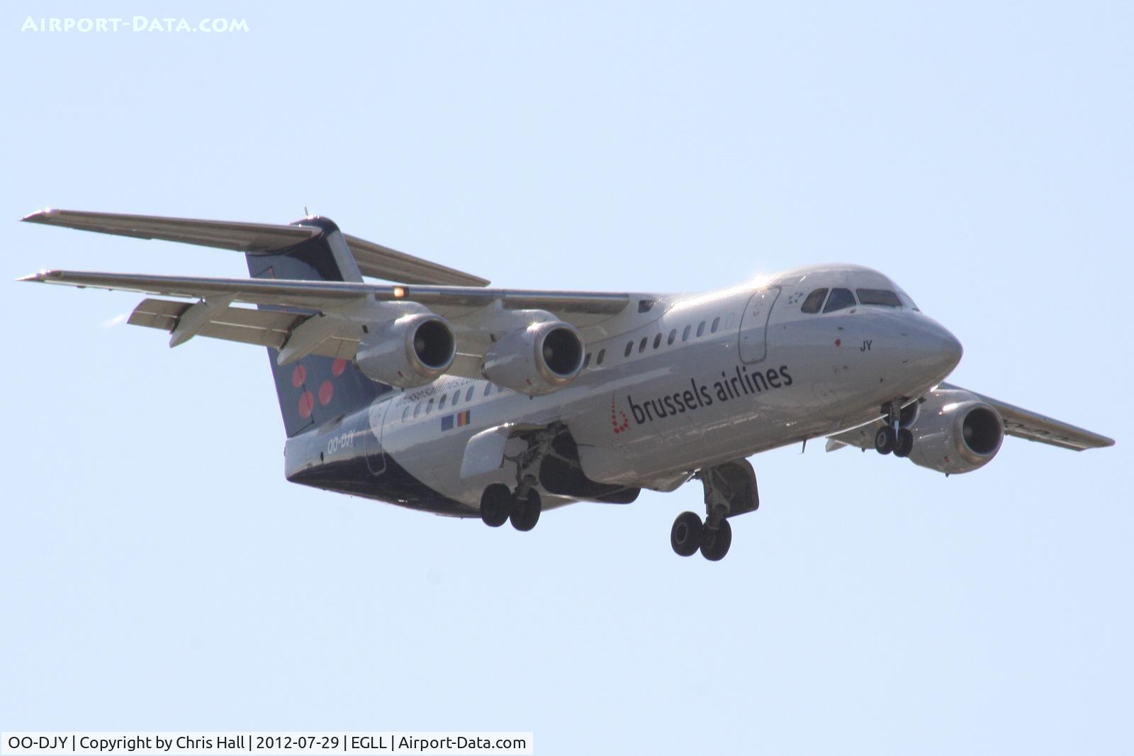 OO-DJY, 1997 British Aerospace Avro 146-RJ85 C/N E.2302, Brussels Airlines