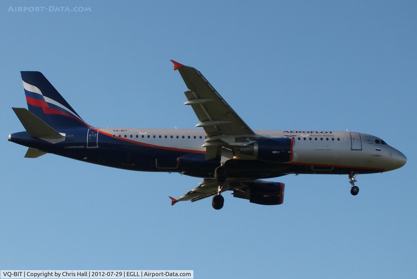 VQ-BIT, 2011 Airbus A320-214 C/N 4656, Aeroflot