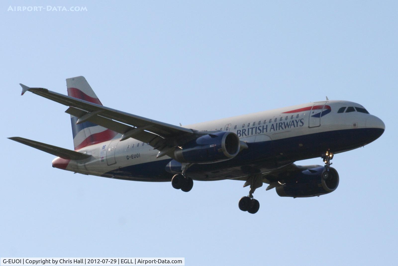 G-EUOI, 2001 Airbus A319-131 C/N 1606, British Airways