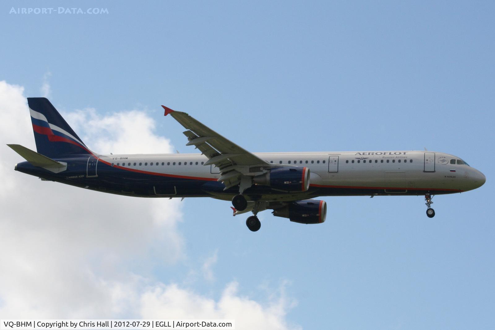 VQ-BHM, 2010 Airbus A321-211 C/N 4500, Aeroflot