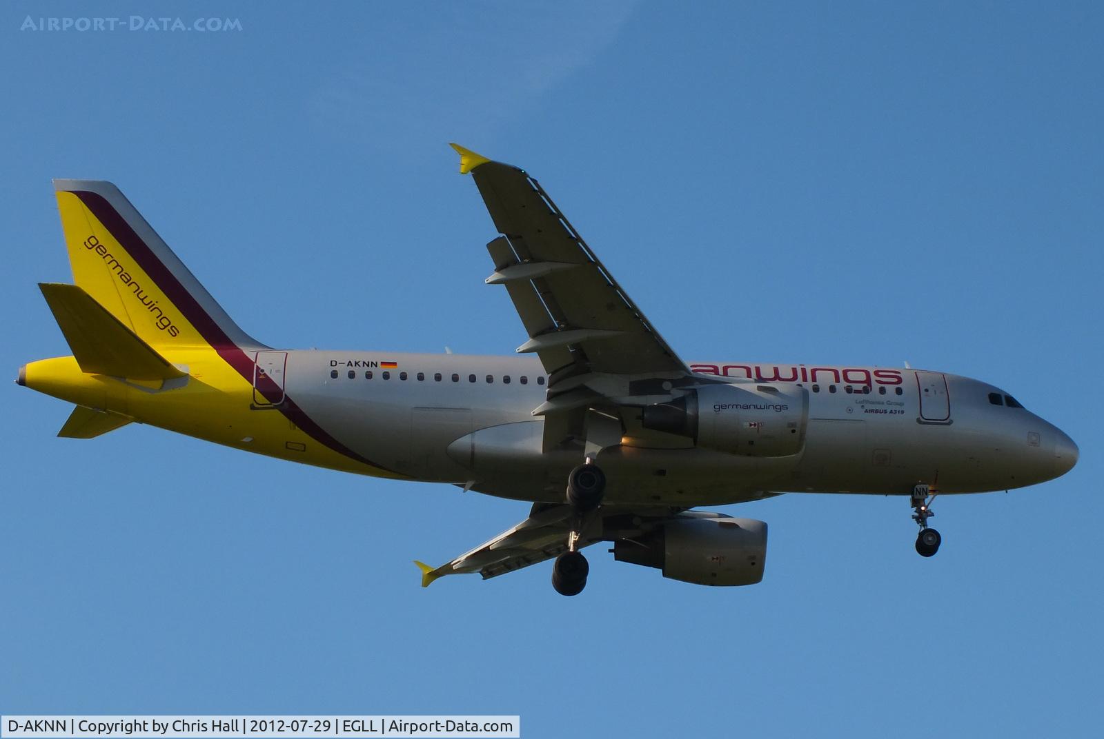 D-AKNN, 1999 Airbus A319-112 C/N 1136, Germanwings