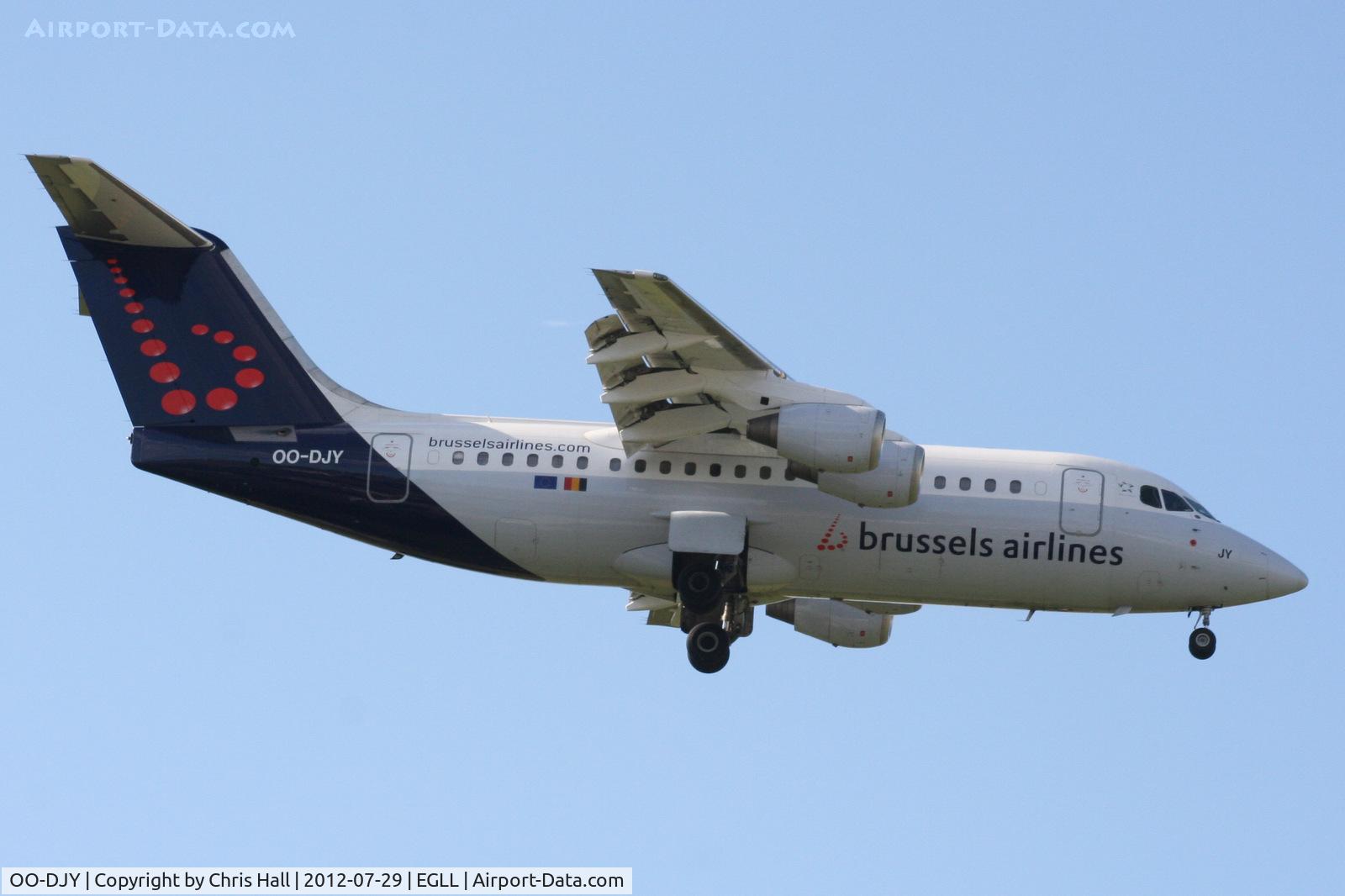 OO-DJY, 1997 British Aerospace Avro 146-RJ85 C/N E.2302, Brussels Airlines