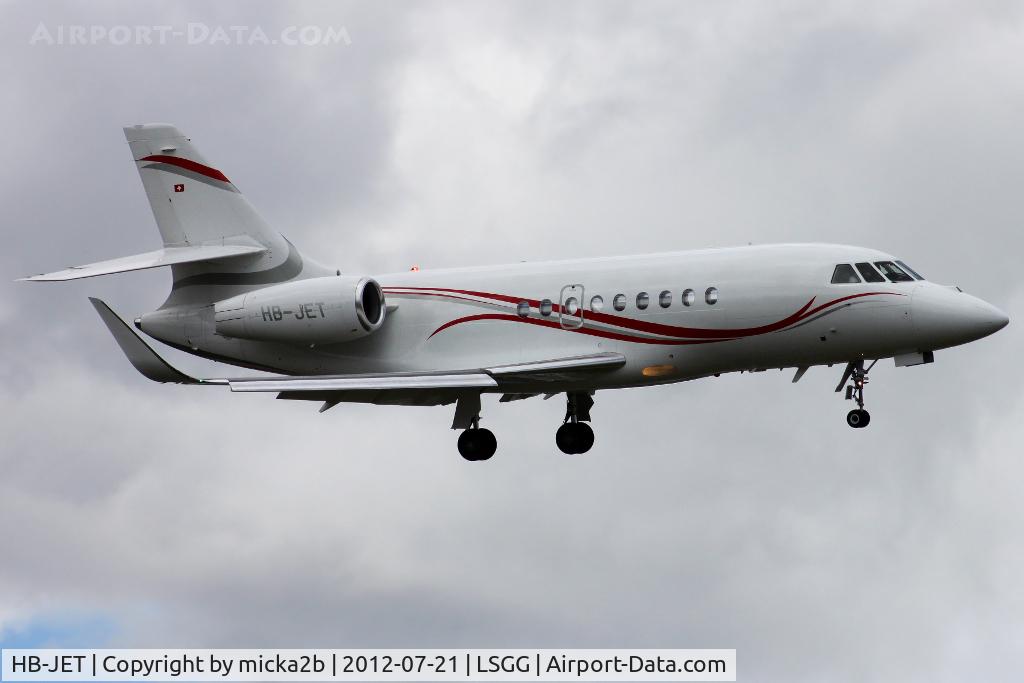 HB-JET, 2008 Dassault Falcon 2000EX EASy C/N 154, Landing in 05