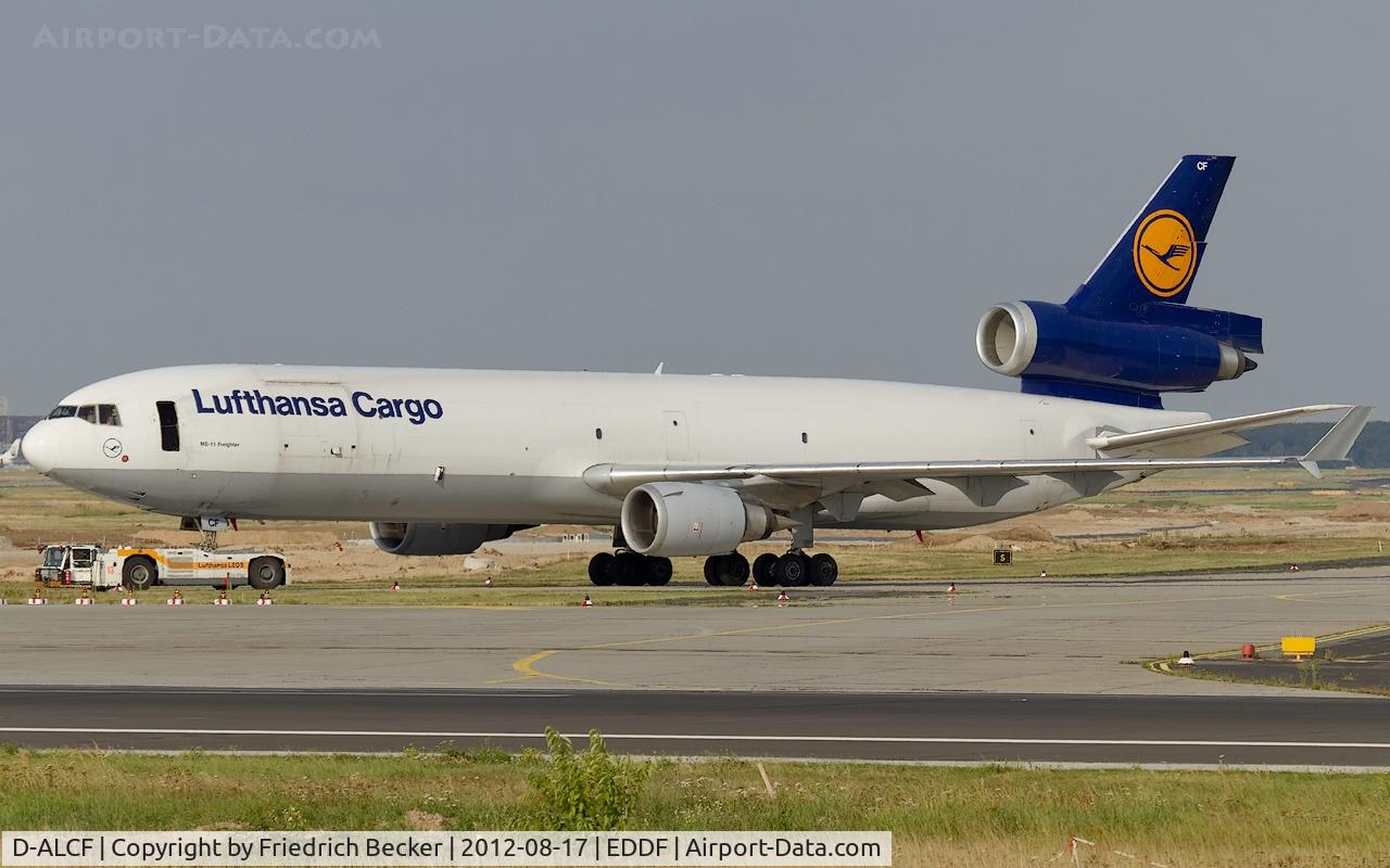 D-ALCF, 1999 McDonnell Douglas MD-11F C/N 48798, towed to the cargo center