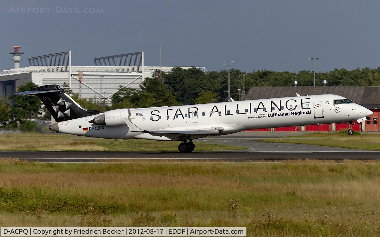 D-ACPQ, 2003 Canadair CRJ-700 (CL-600-2C10) Regional Jet C/N 10091, departure from Frankfurt