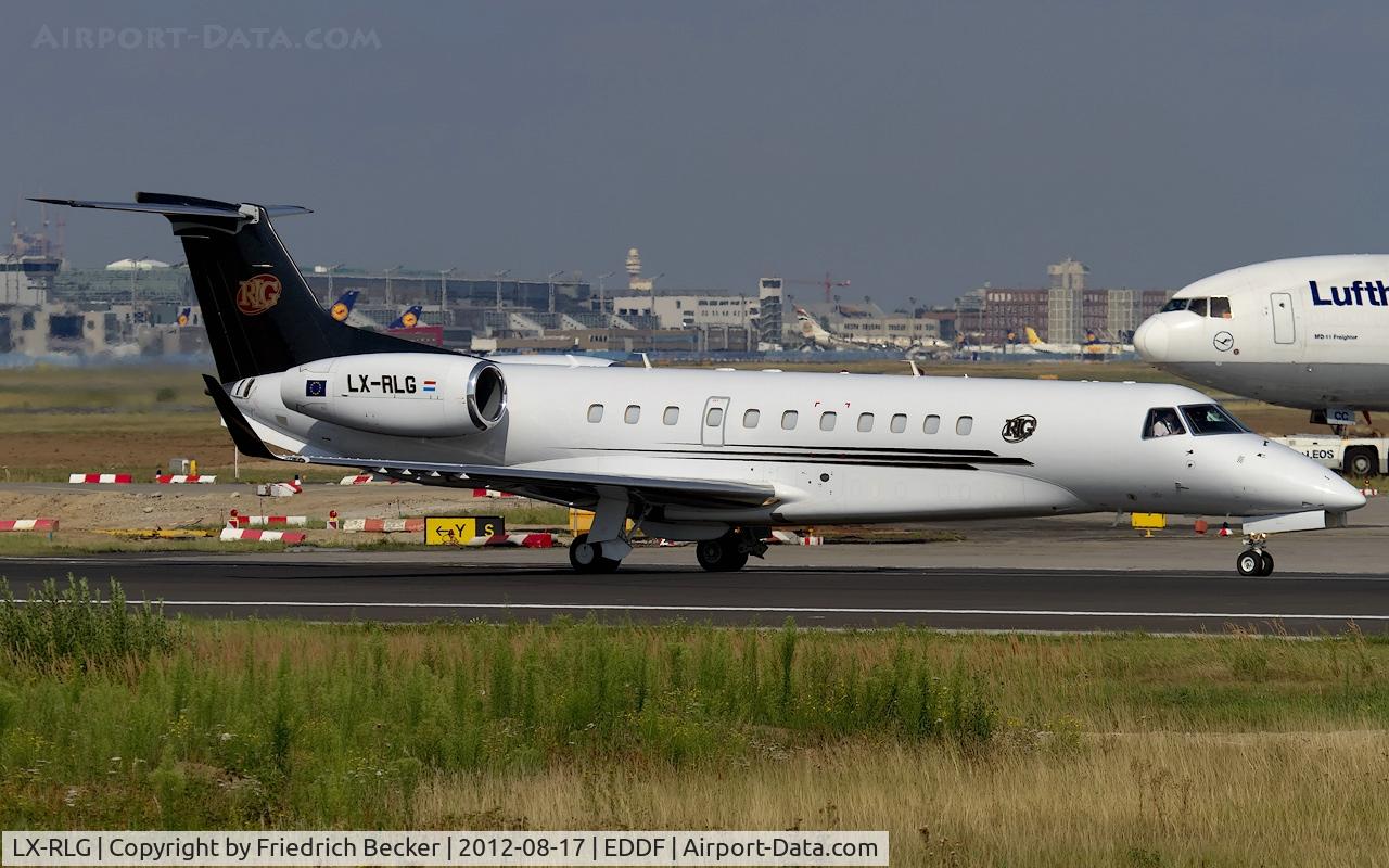 LX-RLG, 2006 Embraer EMB-135BJ Legacy C/N 14500967, departure from Frankfurt