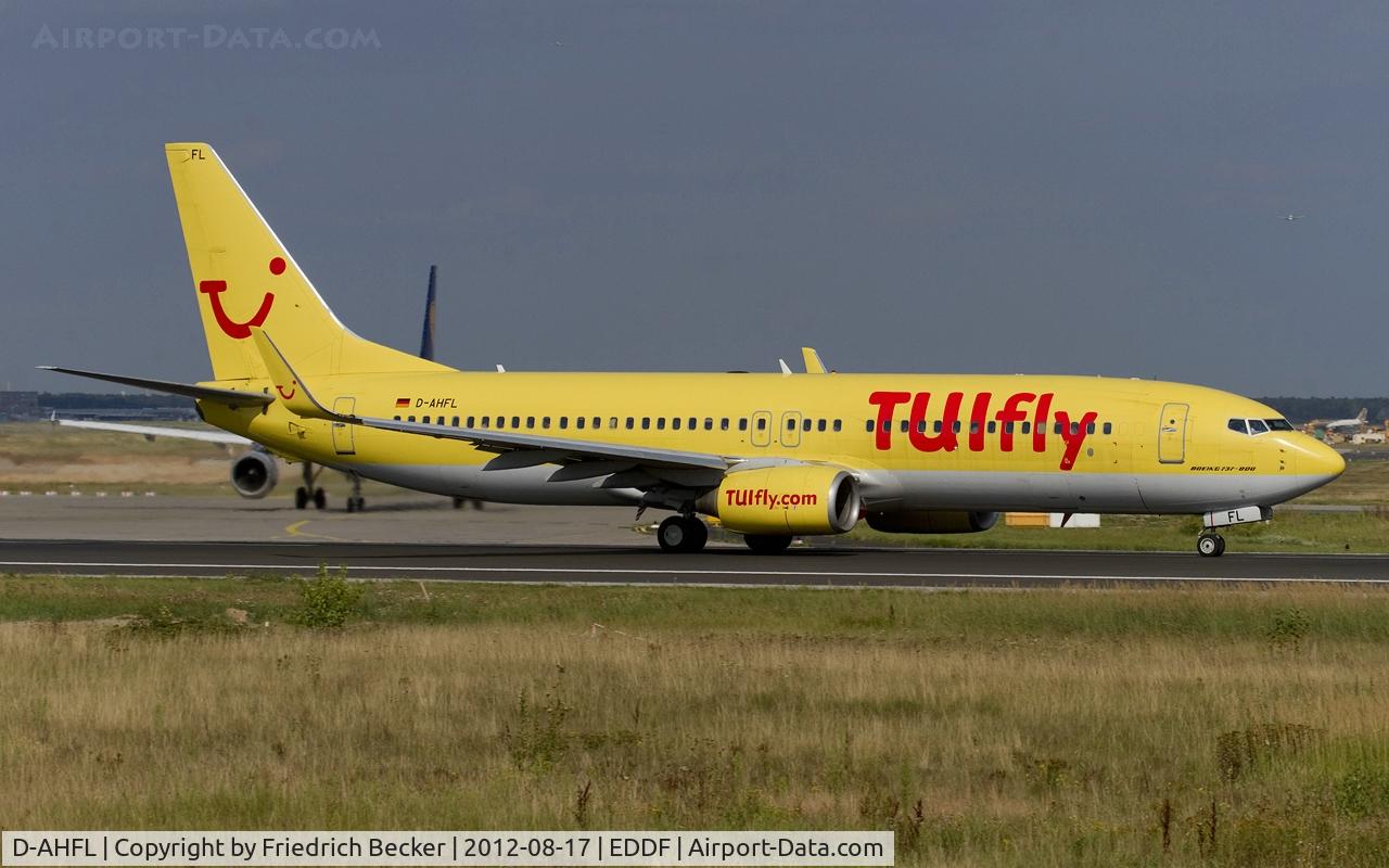 D-AHFL, 2000 Boeing 737-8K5 C/N 27985, departure from Frankfurt