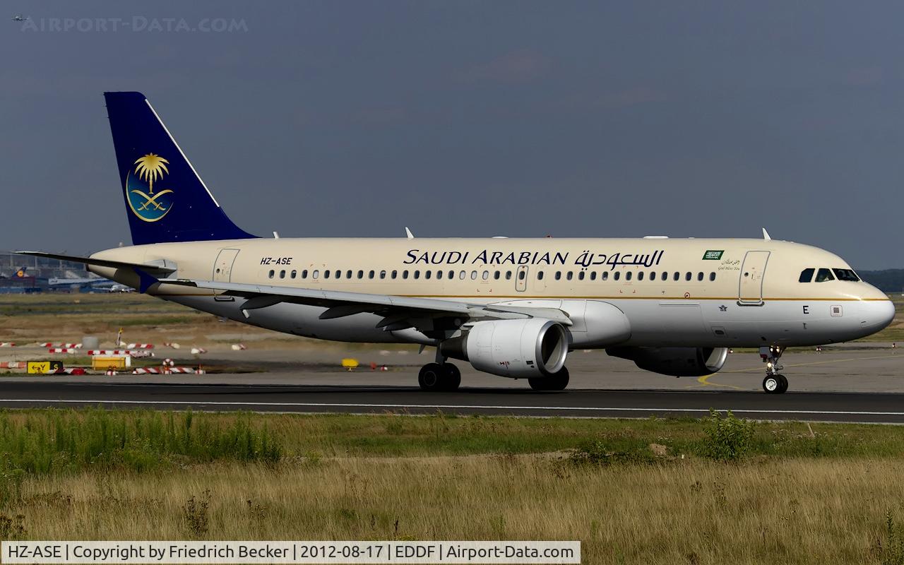 HZ-ASE, 2010 Airbus A320-214 C/N 4408, departure from Frankfurt