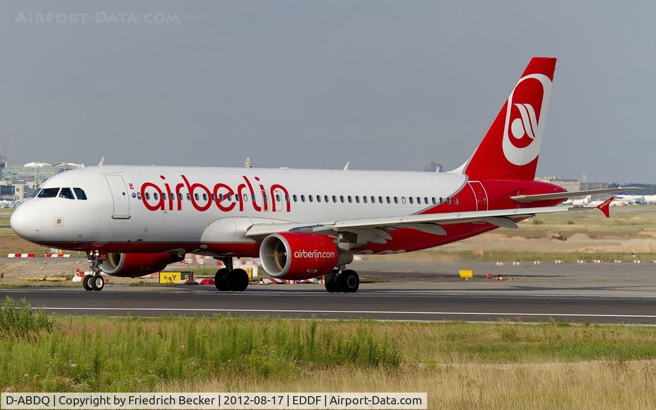 D-ABDQ, 2007 Airbus A320-214 C/N 3121, line up for departure