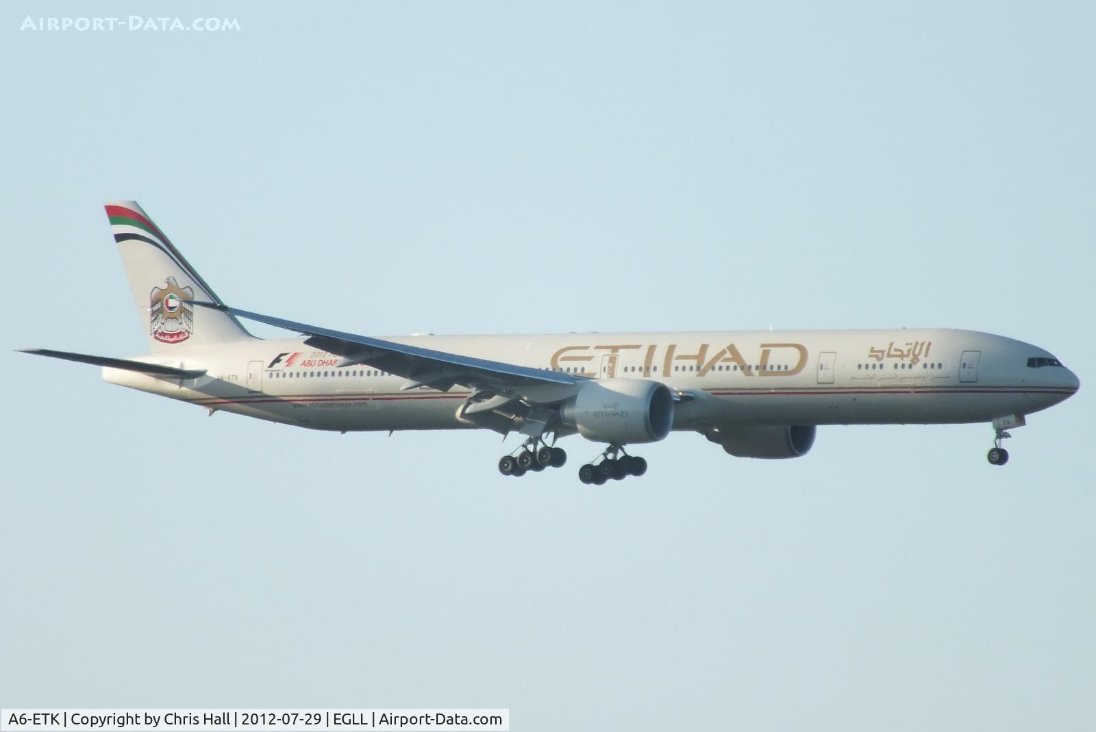 A6-ETK, 2012 Boeing 777-3FX/ER C/N 39686, Etihad Airways