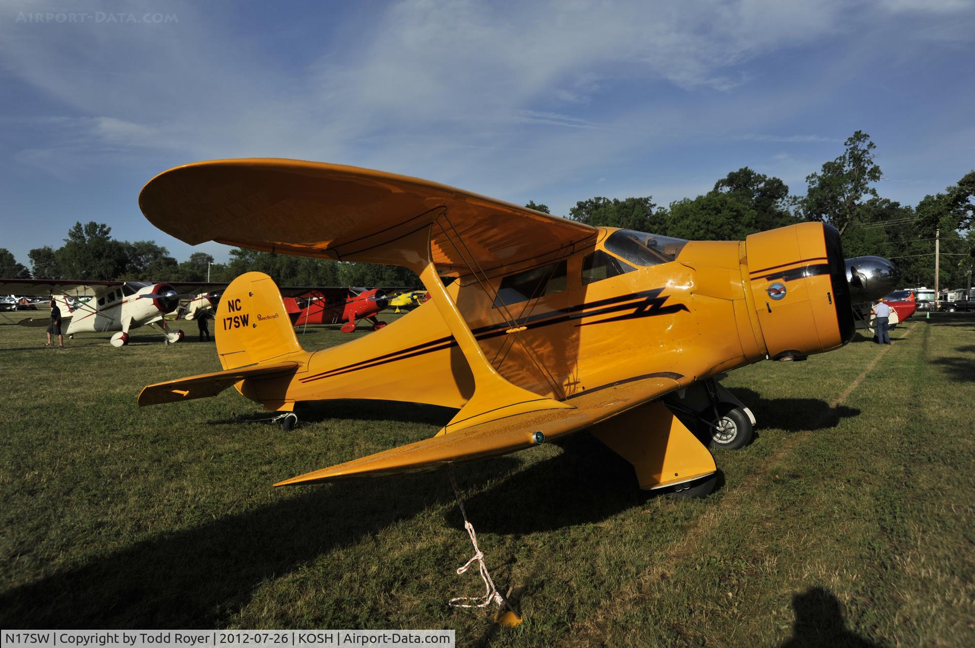 N17SW, 1955 Beech D17S Staggerwing C/N 4850, Airventure 2012
