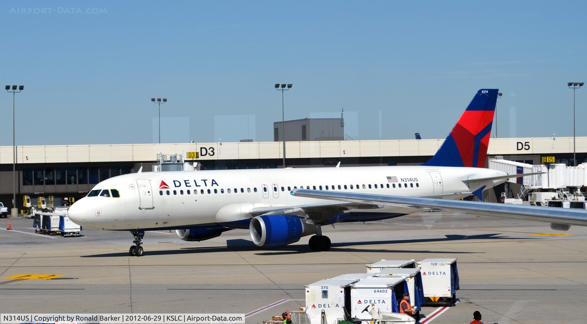 N314US, 1991 Airbus A320-211 C/N 160, Taxi SLC