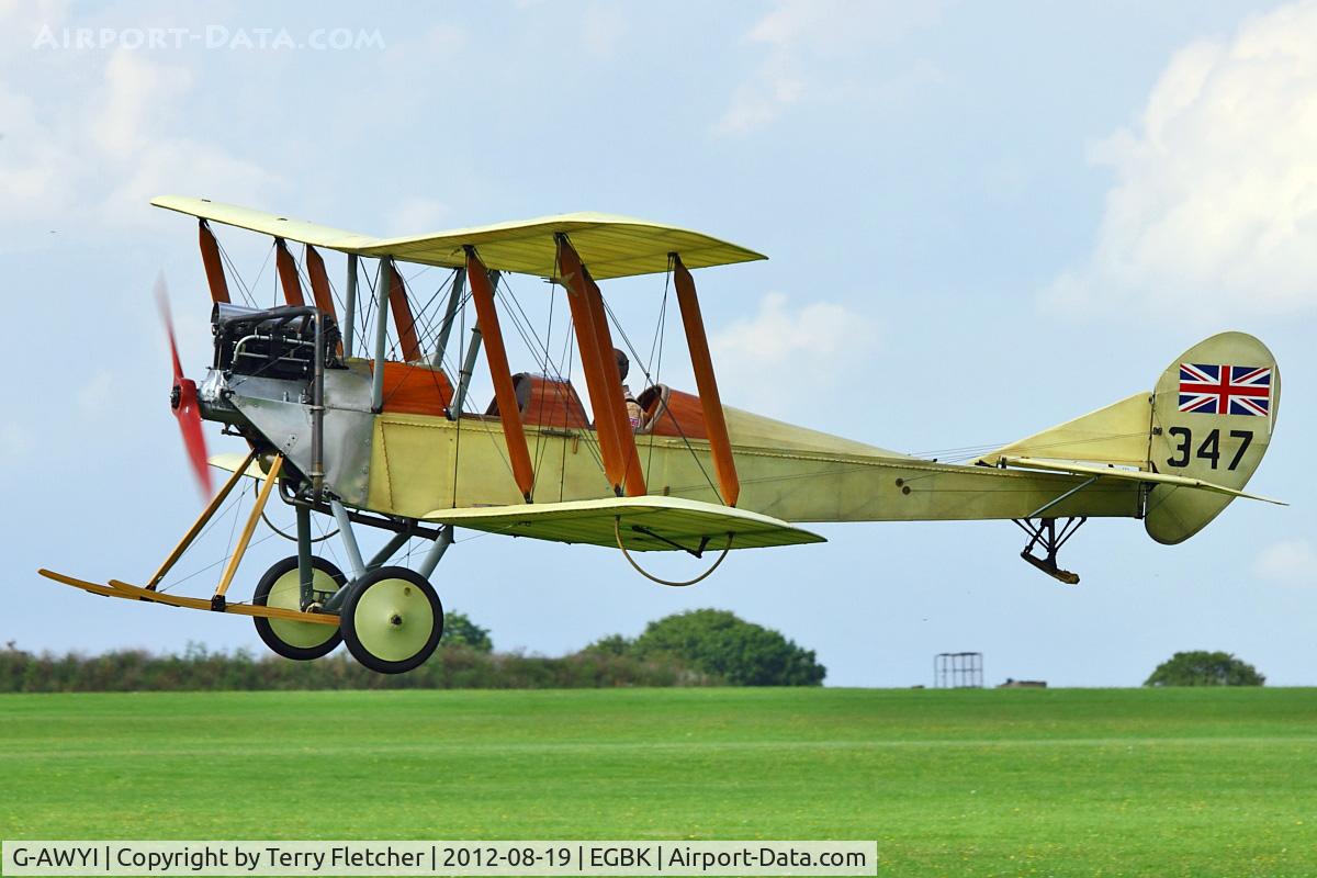 G-AWYI, 1969 Royal Aircraft Factory BE-2c Replica C/N 001, G-AWYI (347), 1969 Royal Aircraft Factory BE.2c Replica, c/n: 001