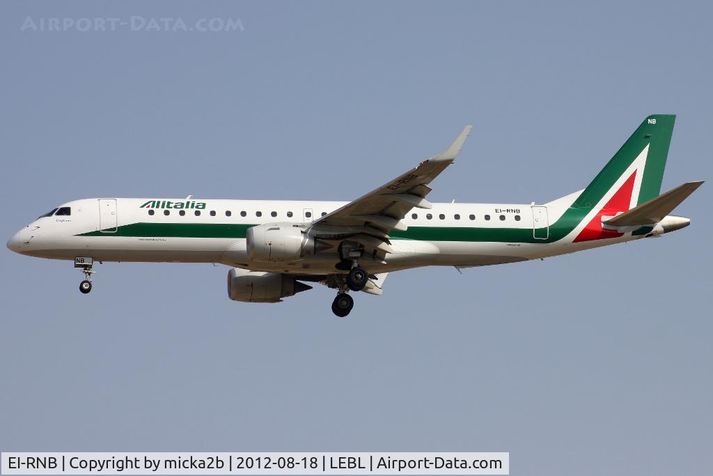 EI-RNB, 2011 Embraer 190LR (ERJ-190-100LR) C/N 19000479, Landing in 25R