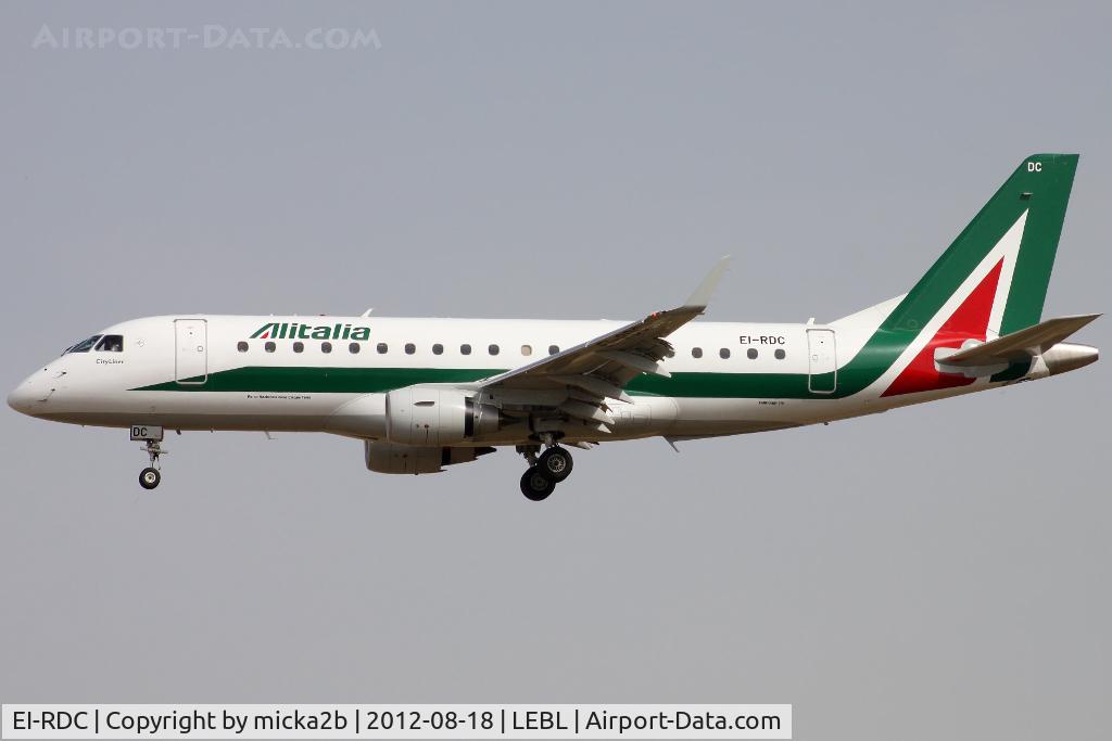 EI-RDC, 2012 Embraer 175STD (ERJ-170-200STD) C/N 17000333, Landing in 25R