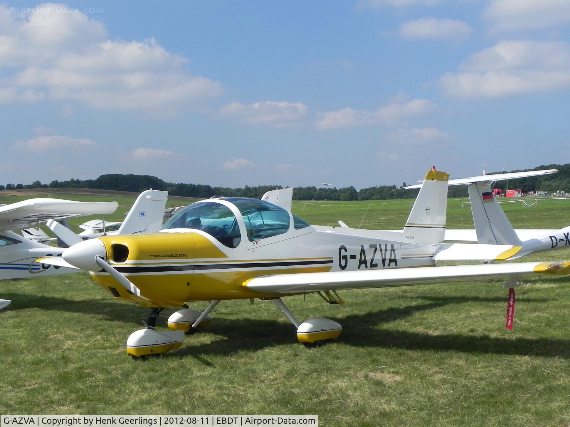 G-AZVA, 1972 Bolkow Bo-209 Monsun C/N 177, Oldtimer Fly In , Schaffen Diest , Belgium , Aug 2012