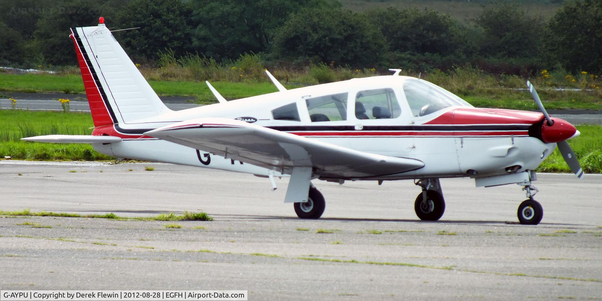 G-AYPU, 1970 Piper PA-28R-200 Cherokee Arrow C/N 28R-7135005, Seen at EGFH.
