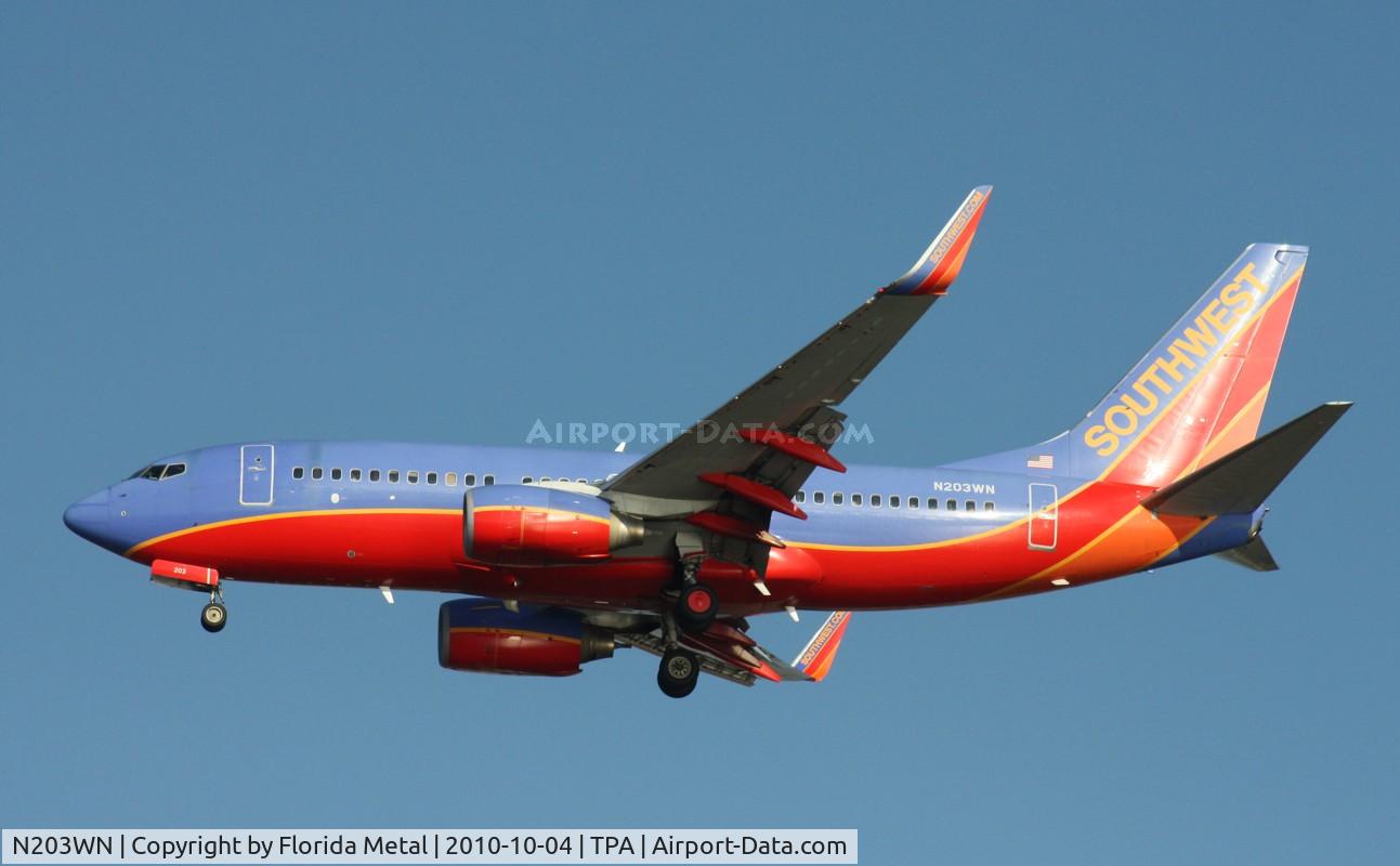 N203WN, 2005 Boeing 737-7H4 C/N 32483, Southwest 737