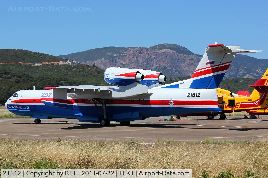 21512, 2002 Beriev Be-200ChS C/N 7682000003, Tests with Securite Civile at Ajaccio