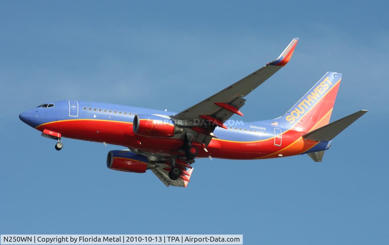 N250WN, 2006 Boeing 737-7H4 C/N 34972, Southwest 737