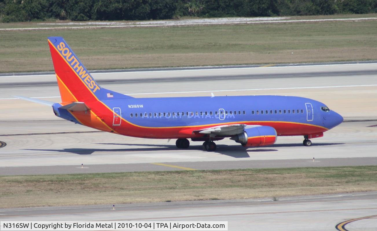 N316SW, 1986 Boeing 737-3H4 C/N 23338, Southwest 737